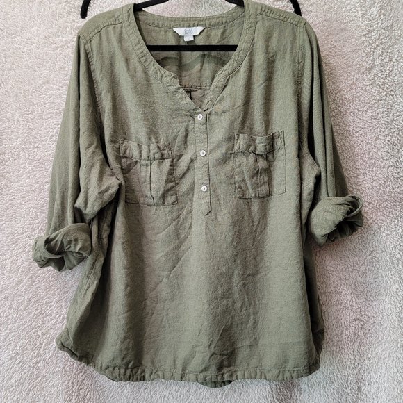 Craft & Barrow Green Casual Shirt - 2x - Picture 1 of 2